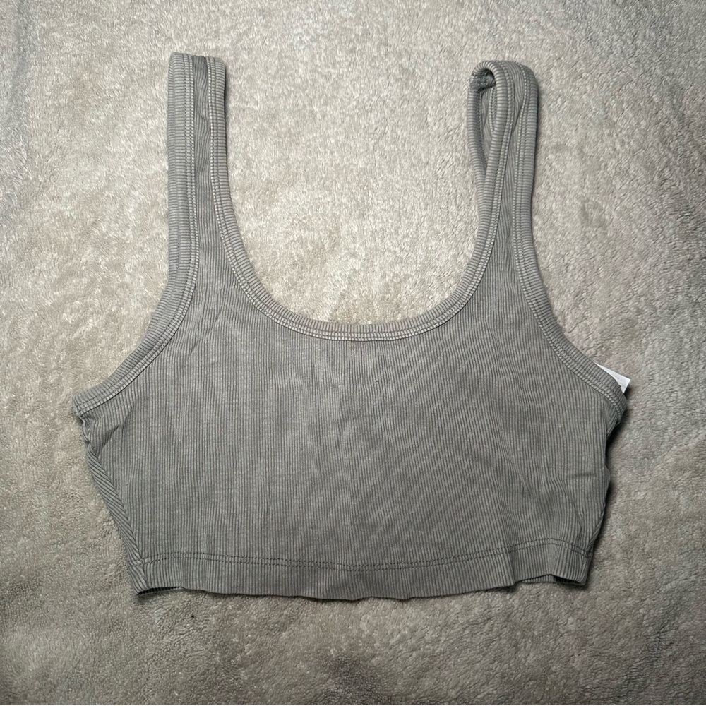 Zara grey crop top